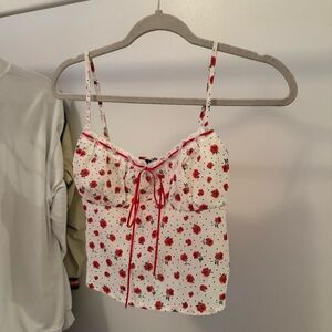 NWT Pacsun Red Floral Tank